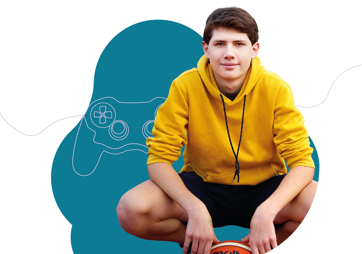 Apprenti qualiticien en microtechnique avec un ballon durant son temps libre